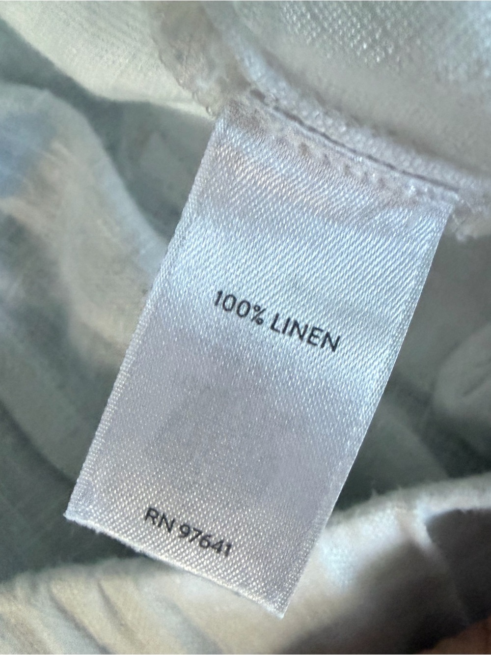 Pure Jill White 100% Linen Pull On Crop Pants Elastic Waist Pockets M - Picture 8 of 8